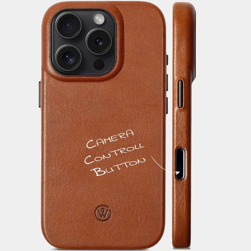 Premium iPhone 16 Lederhülle für Pro, Pro Max und 16/16e BRUNO - Handgefertigt