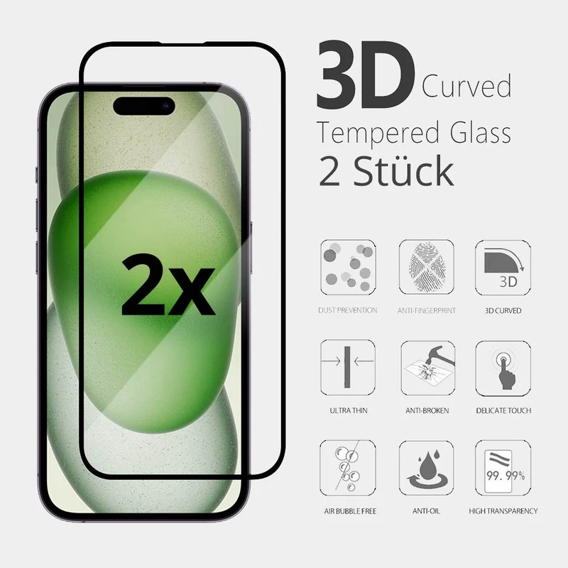 iPhone 3D Panzerglas – Premium Displayschutz mit 3D-Kanten