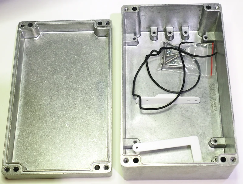 Metal enclosure, 200x120x75 mm, aluminum, IP65