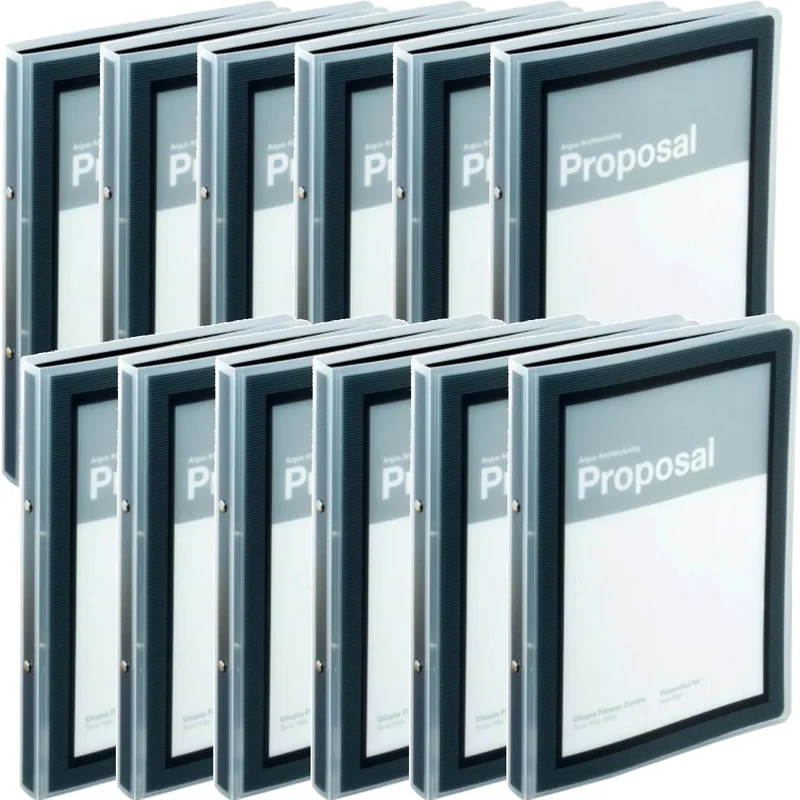 Avery 15767 Flexi-View Binder Folder 2 Ring 12.7mm A4 Black 12 Pack