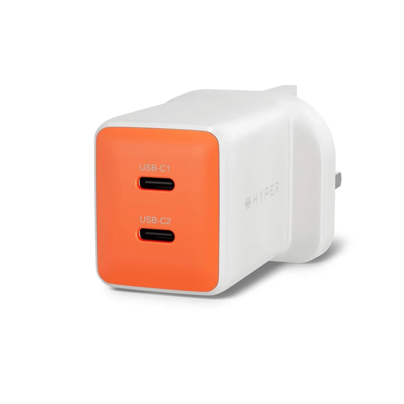 HyperJuice Flex 45 W GaN-Steckdosenladegerät – Orange (Großbritannien)