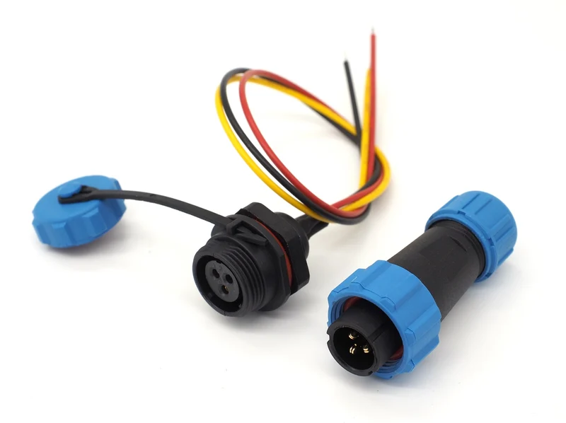 SP13 Pigtail Connector Pair, 3-pin, Male Cable Plug