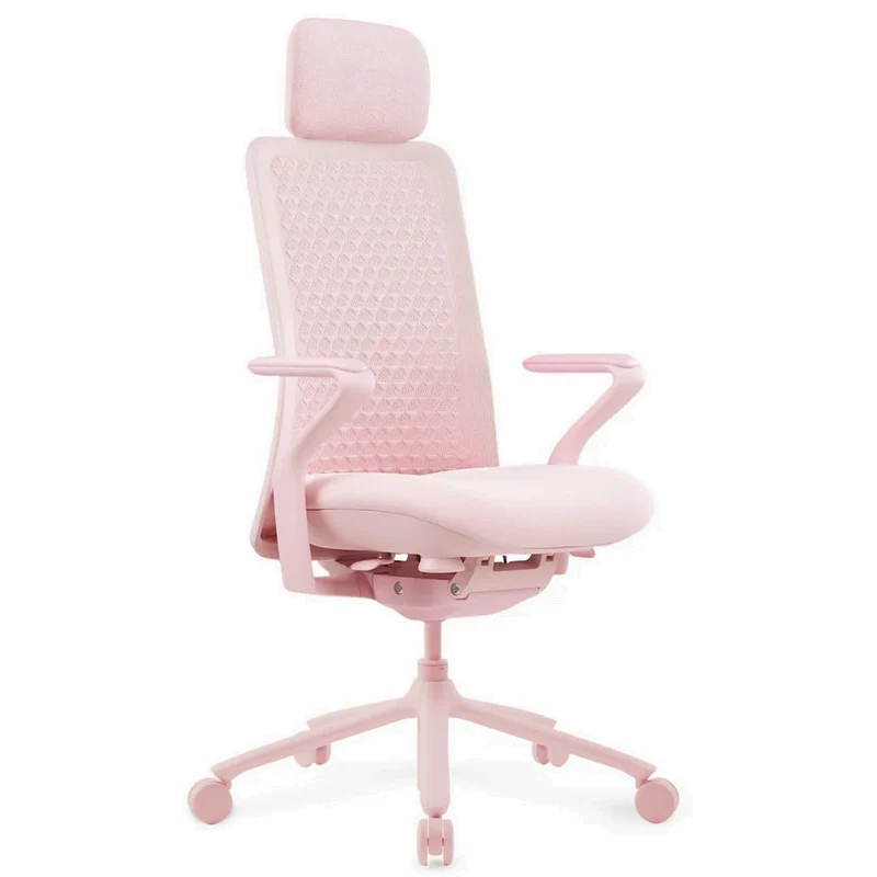 Desky Pro Ergonomic Mesh Chair with Headrest Pink