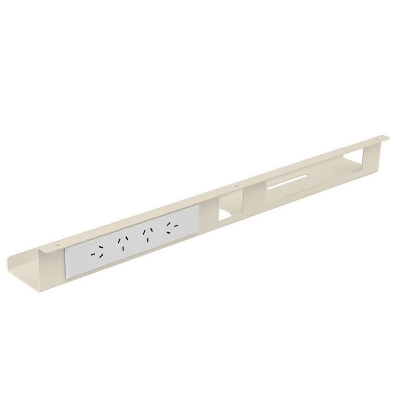 Desky Mini Cable & Power Tray 4-Plug Wheat