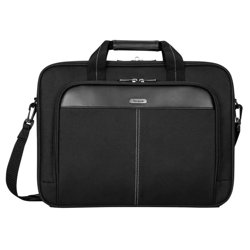 15,6" Classic Slim Aktentasche - Schwarz