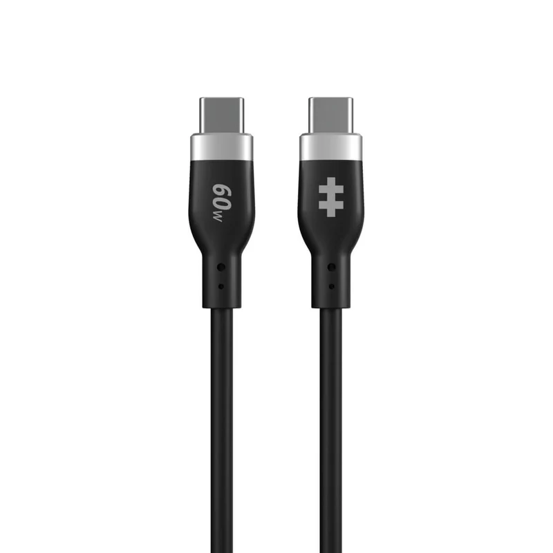 HyperJuice USB-C Silikon-Ladekabel (1,5m) - Schwarz