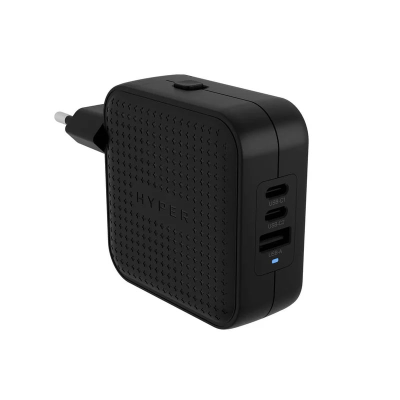 HyperJuice® 70 W USB-C GaN-Reiseladegerät mit Sicherheitsprüfung – Schwarz