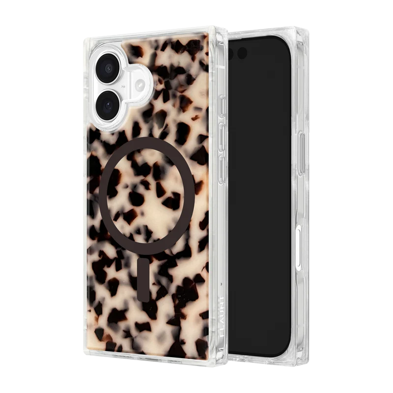 Flaunt Square Blonde Tortoise Shell for iPhone 17