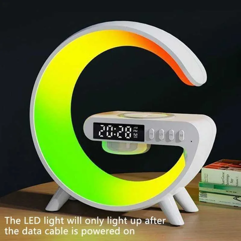Smart Light Sound Machine Bluetooth Speaker with Clock