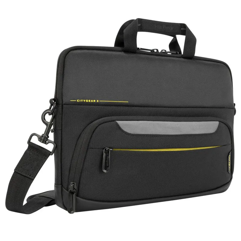 CityGear 14" Schmale Topload Notebook-Tasche – Schwarz