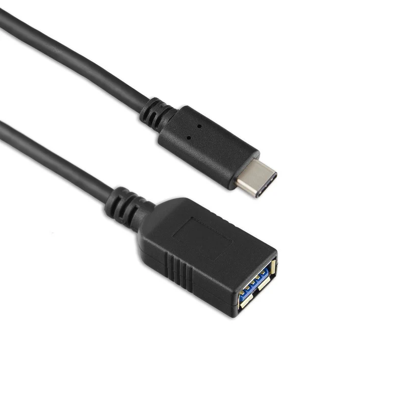 USB-C-an-USB-A-Kabel (f) 5 Gbps, 3 A ,15 cm - Schwarz