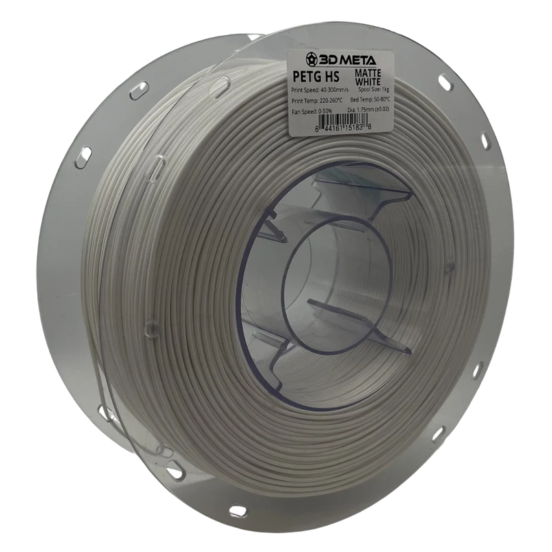 3D META Matte High Speed PETG 3D Printing Filament - White