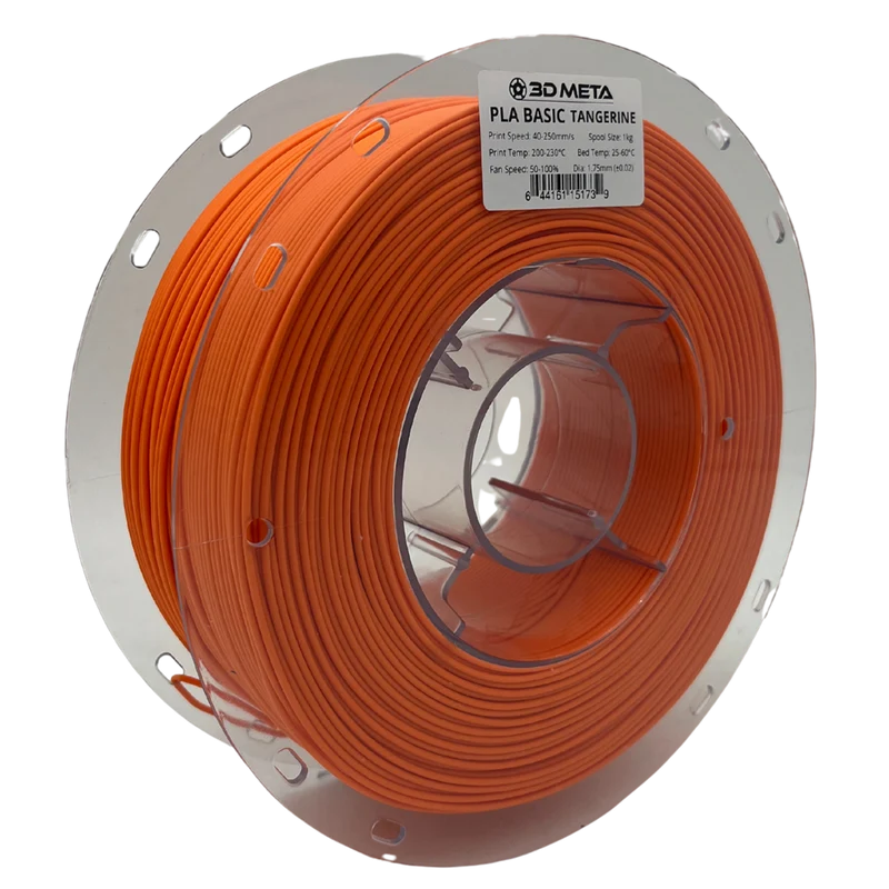 3D META PLA Basic 3D Printing Filament - Tangerine
