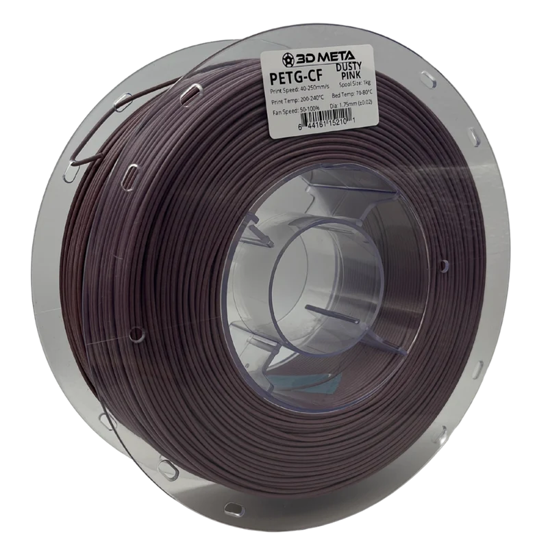 3D META Carbon Fibre PETG 3D Printing Filament - Dusty Pink