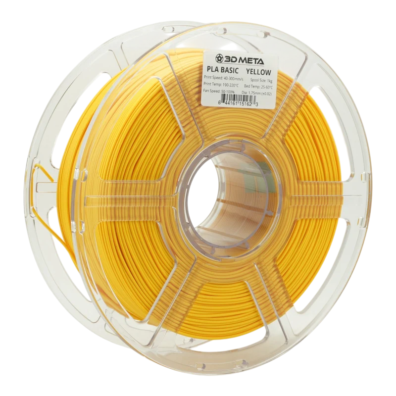3D META PLA Basic 3D Printing Filament - Yellow