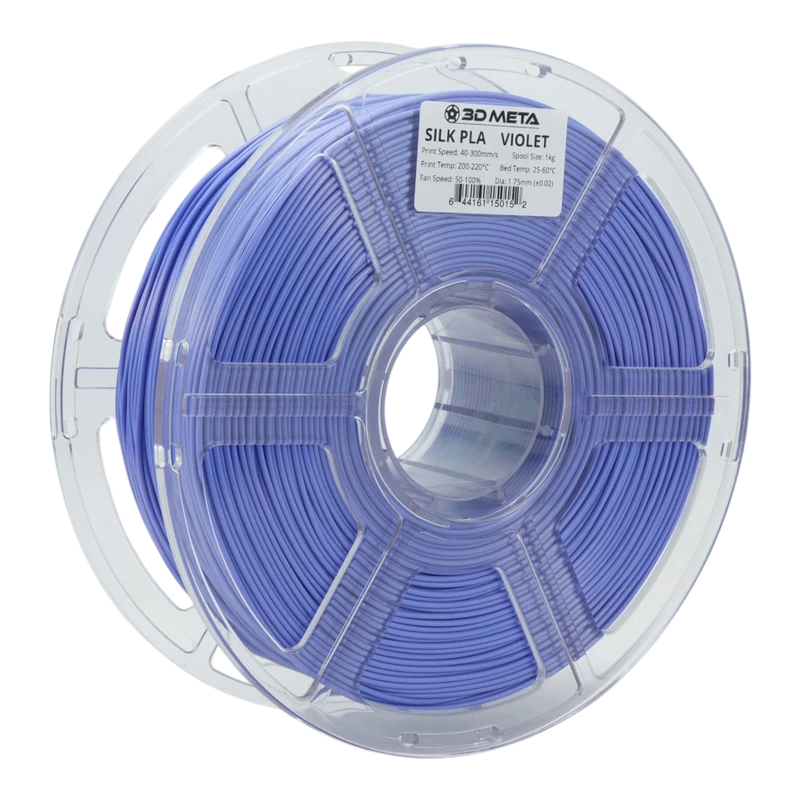 3D META Silk PLA 3D Printing Filament - Violet