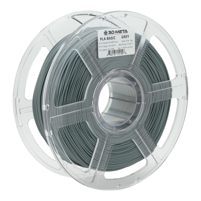 3D META PLA Basic 3D Printing Filament - Grey