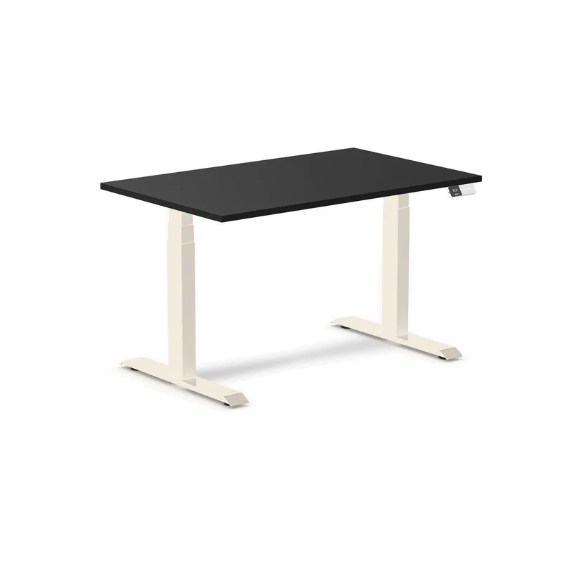 Desky Alpha Dual Sit Stand Gaming Desk - Straight Edge / 1200x750mm / Wheat