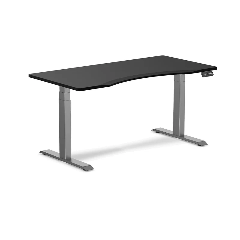 Desky Alpha Dual Sit Stand Gaming Desk - Ergo Edge / 1500x750mm / Space Grey