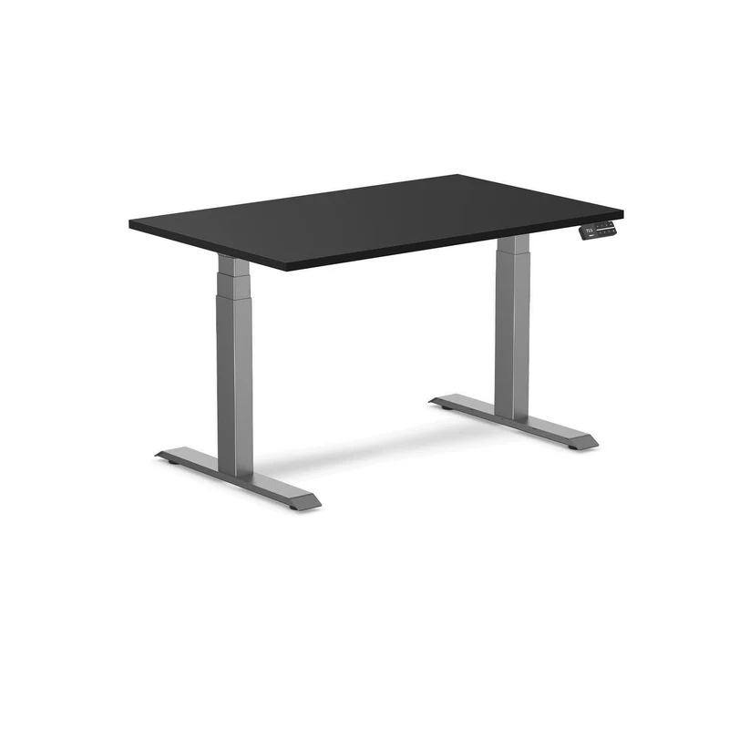 Desky Alpha Dual Sit Stand Gaming Desk - Straight Edge / 1200x750mm / Space Grey