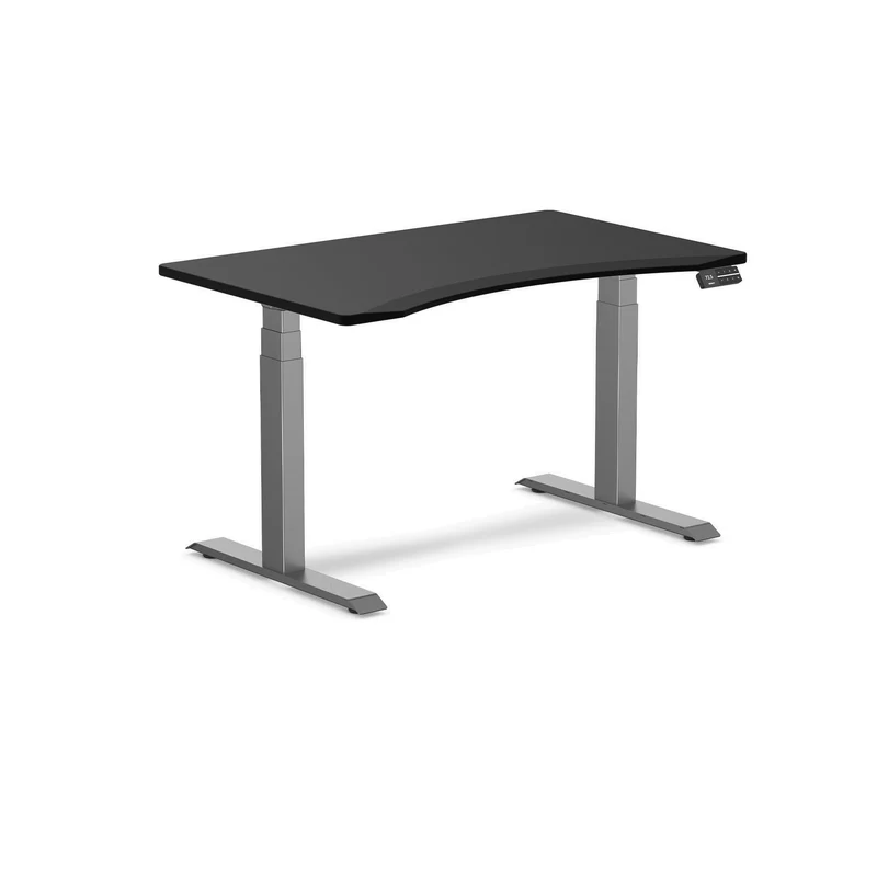 Desky Alpha Dual Sit Stand Gaming Desk - Ergo Edge / 1200x750mm / Space Grey