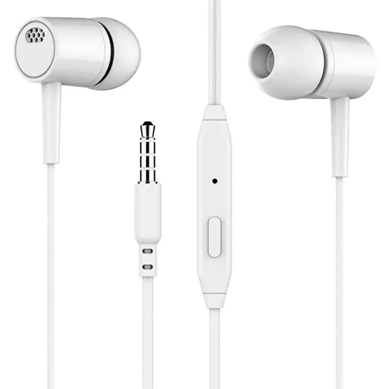 Biva HF-08 In-Ear Wired Headphones (3.5mm Earphones with Hands-Free Mic)