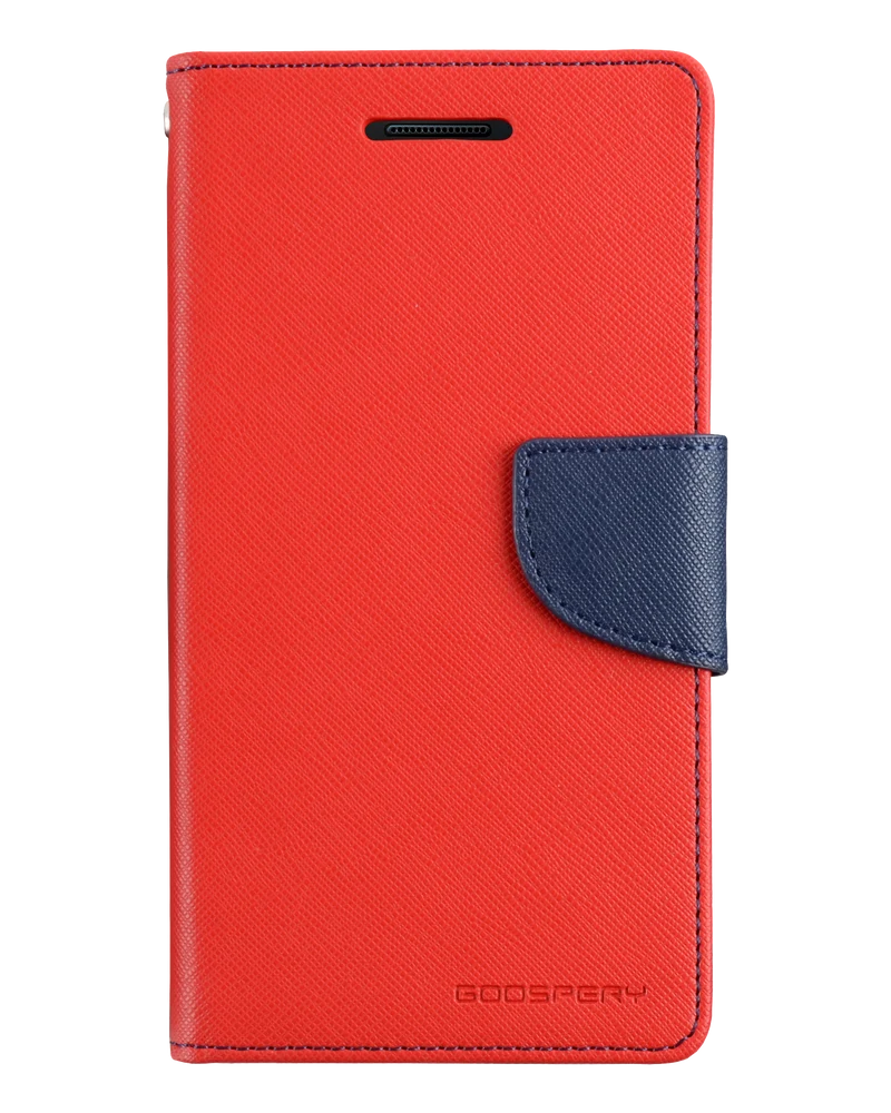 Goospery Fancy Diary for iPhone X/XS - Red/Navy