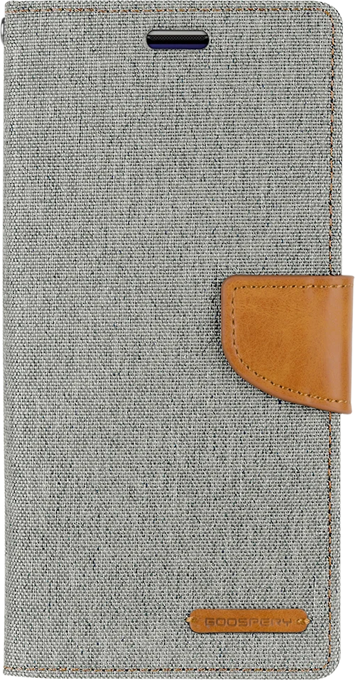Goospery Canvas Diary For iPhone 13 - Grey