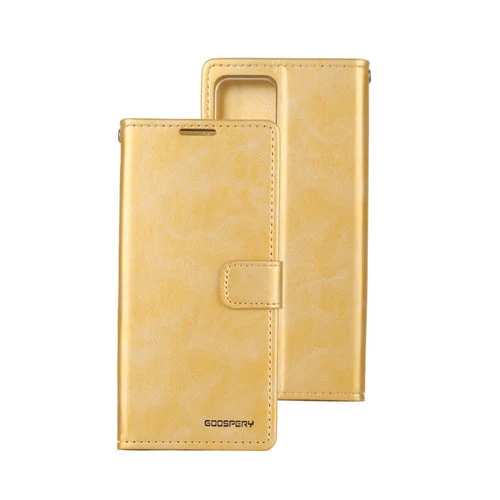 Goospery Bluemoon Diary Wallet Case for iPhone 17 Pro Max - Gold, Non-Magsafe