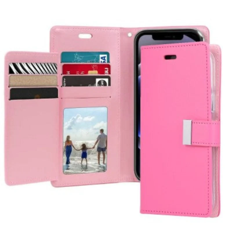Goospery Rich Diary Wallet Case for iPhone 17 Pro Max - Hot Pink, Magsafe