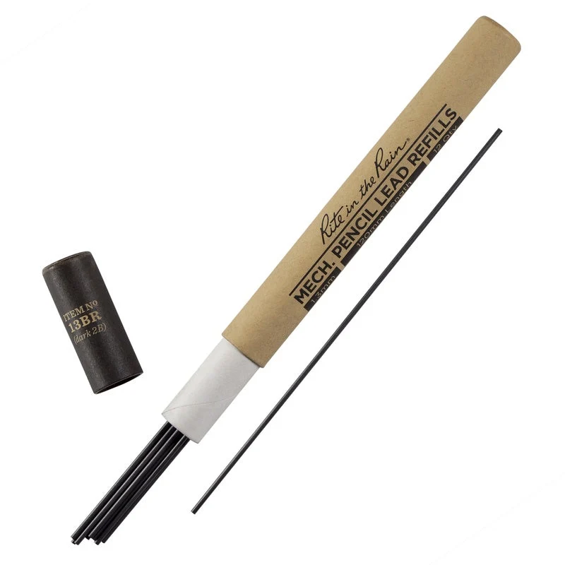 Rite In The Rain Lead Refills For Mechanical Clicker Pencils - Dark Lead - 2B - (12 Refills)