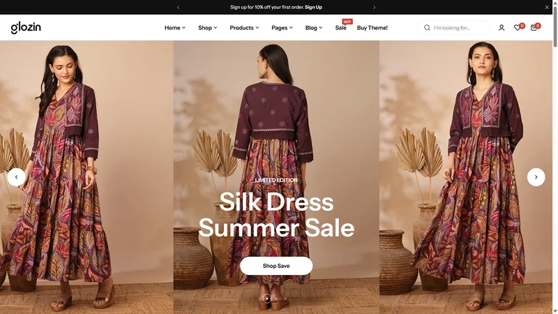 Glozin theme – Sari Couture | Ethnic & Traditional Fashion